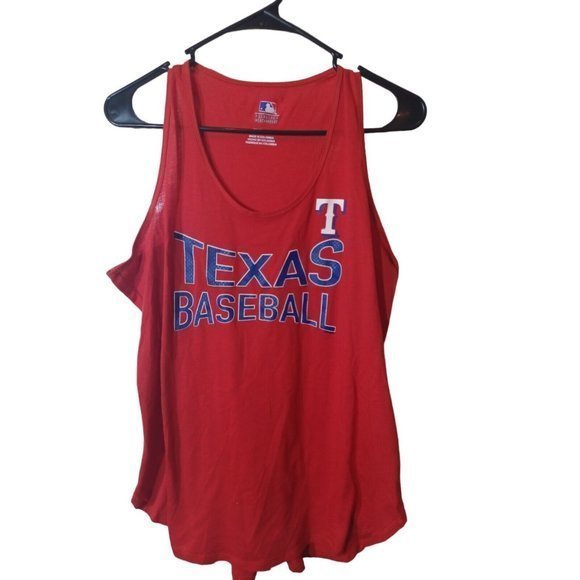 Women's MLB genuine Merchandise Texas Baseball Red Tank Top Size 2XL - Picture 3 of 16